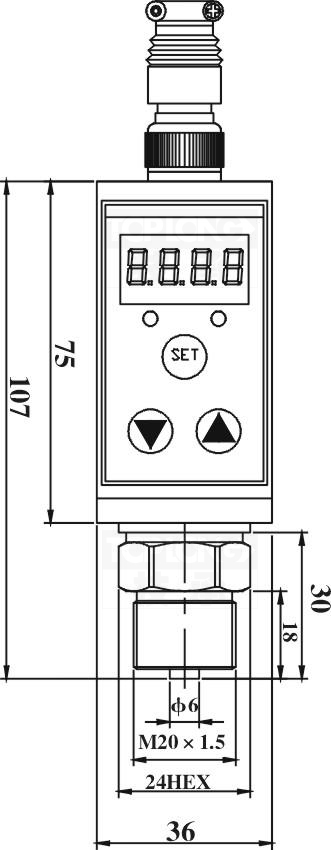HFS靶式水流開關流量控制范圍圖